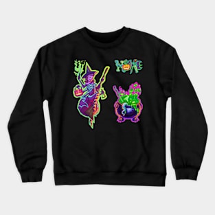 Halloween Spider Witch & Green Cauldron Pack Crewneck Sweatshirt